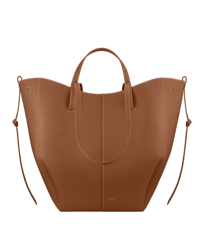 Cyme Tote - Camel Genarbtes Leder