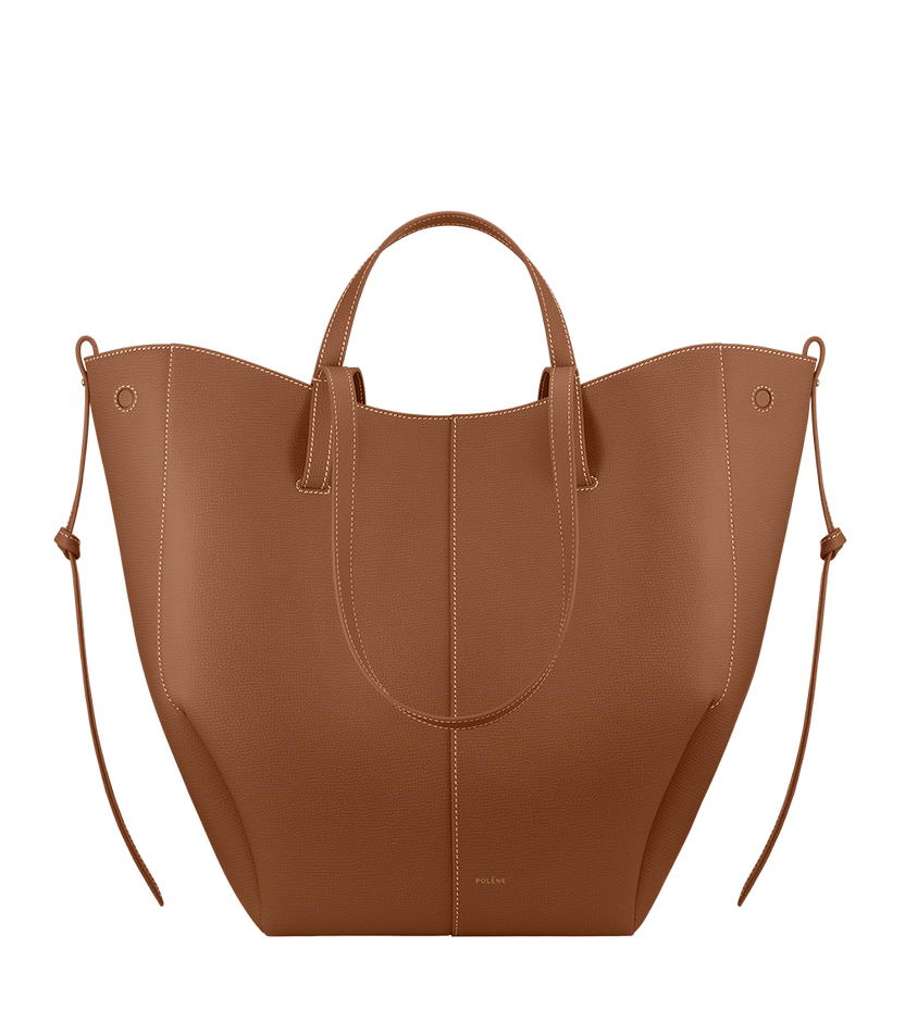 Cyme Tote - Camel Genarbtes Leder