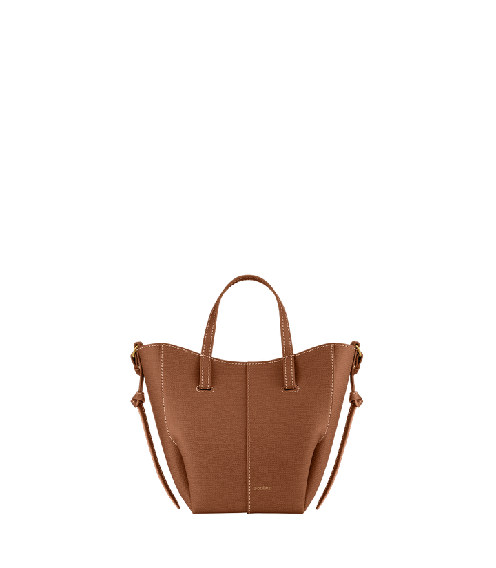 Cyme Tote Nano - Camel Genarbtes Leder