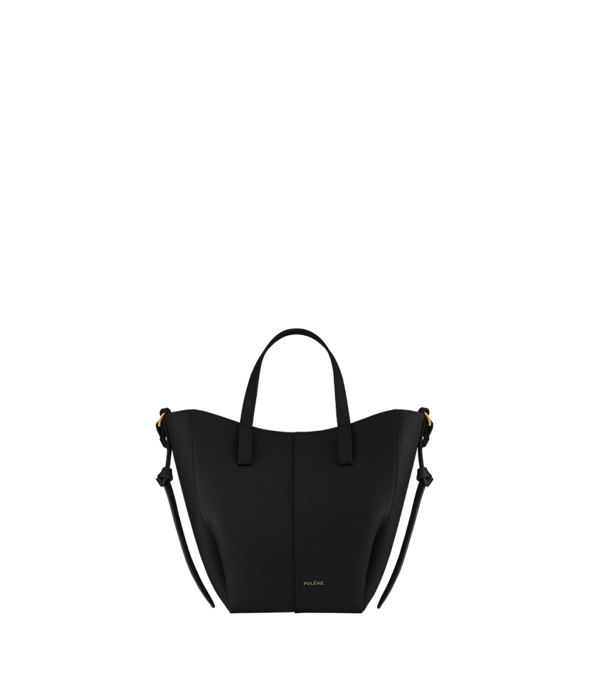 Cyme Tote Nano - Schwarz Genarbtes Leder