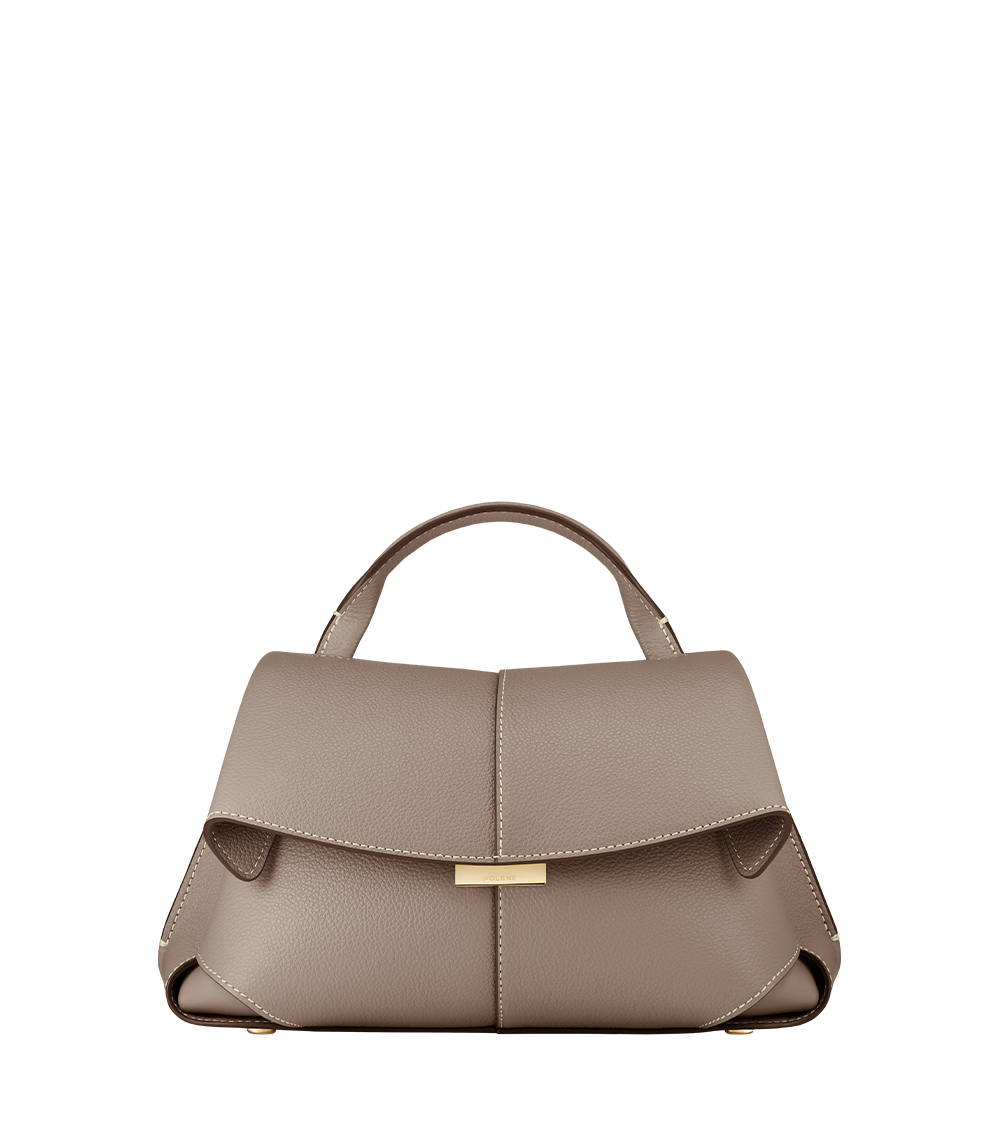 Mokki Mini - Taupe Genarbtes Leder